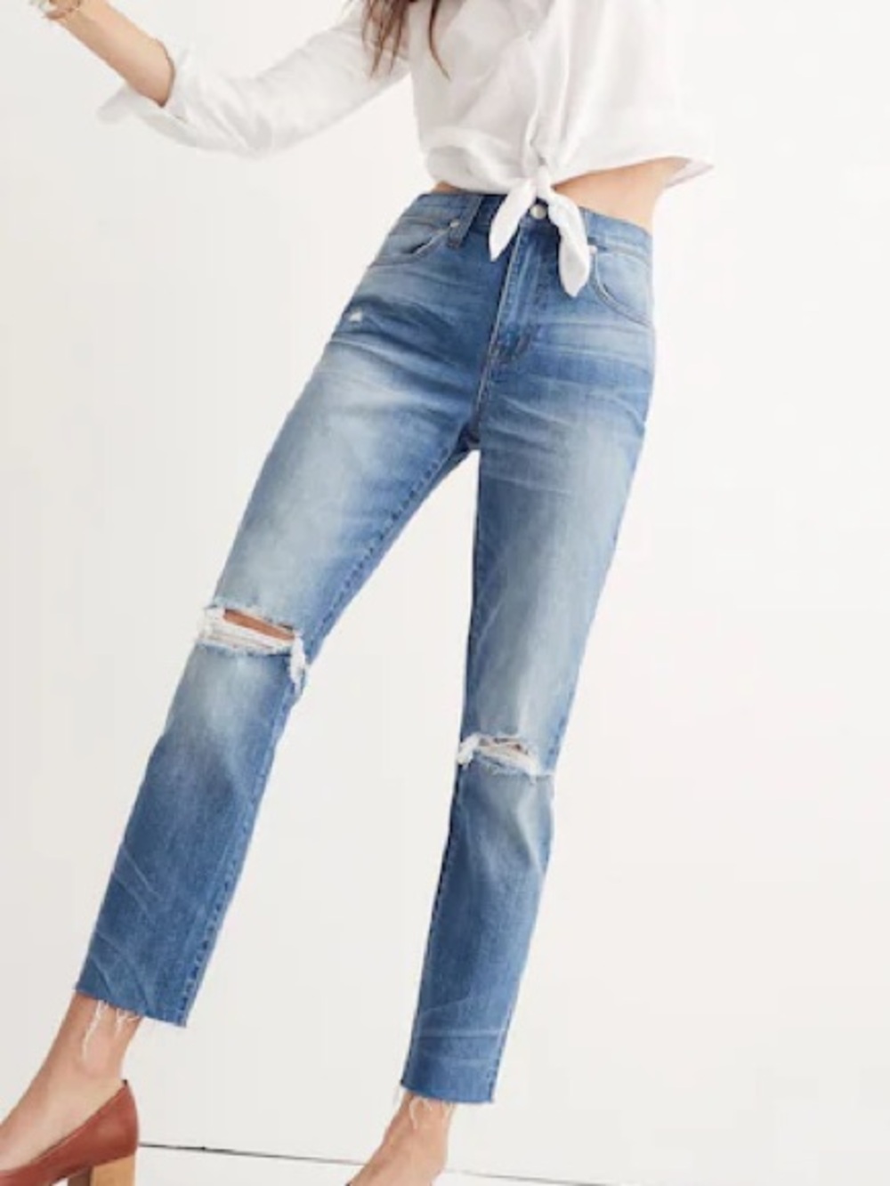 Madewell high rise slim boyfriend jeans